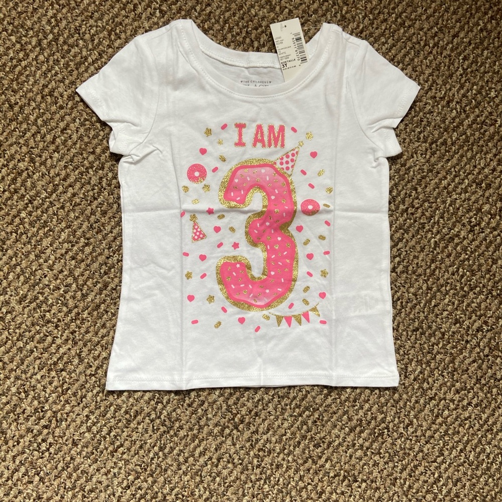 Toddler Girl’s Birthday tee NWT
